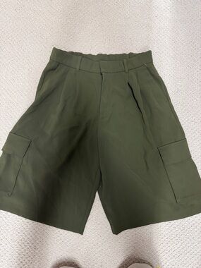 Olive Green Cargo Shorts
